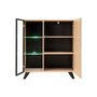Voir la diapositive 2 : Paris Prix Vaisselier Led Design  Liam  90cm Naturel & Noir