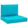 Voir la diapositive 2 : VIDAXL Coussins de palette lot de 2 turquoise tissu Oxford