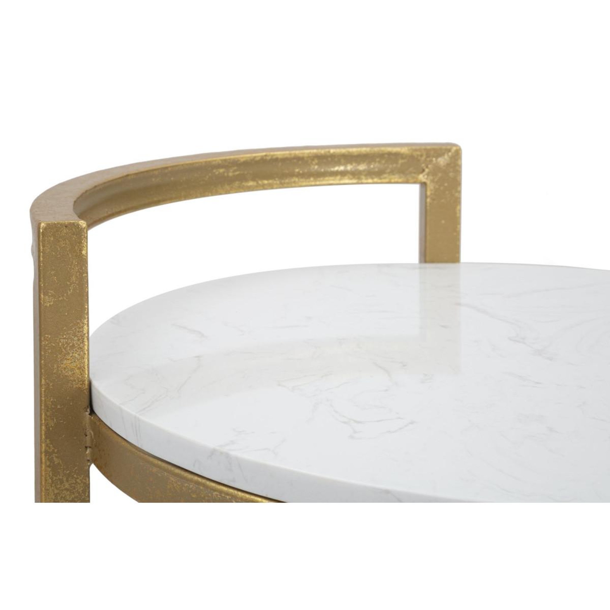 Voir la diapositive 5 : Paris Prix Table d'appoint en marbre  alma  50cm or