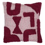 ATMOSPHERA Coussin Déco Tufté  Poppy  50x50cm Violet