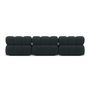 Voir la diapositive 6 : LISA DESIGN Ruby - canapé droit modulable 3 places en velours texturé