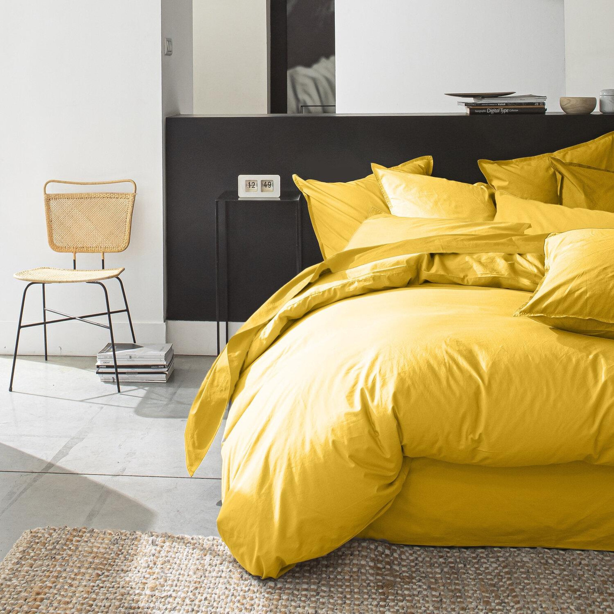 Voir la diapositive 3 : BATON ROUGE Housse de couette 100% percale de coton lavé 80fils/cm2