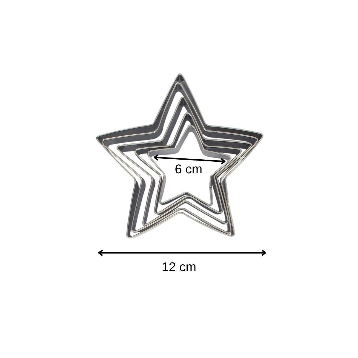 ZENKER Lot de 5 emporte-pièces de Noël en forme d'étoile Zenker Emporte-pièces