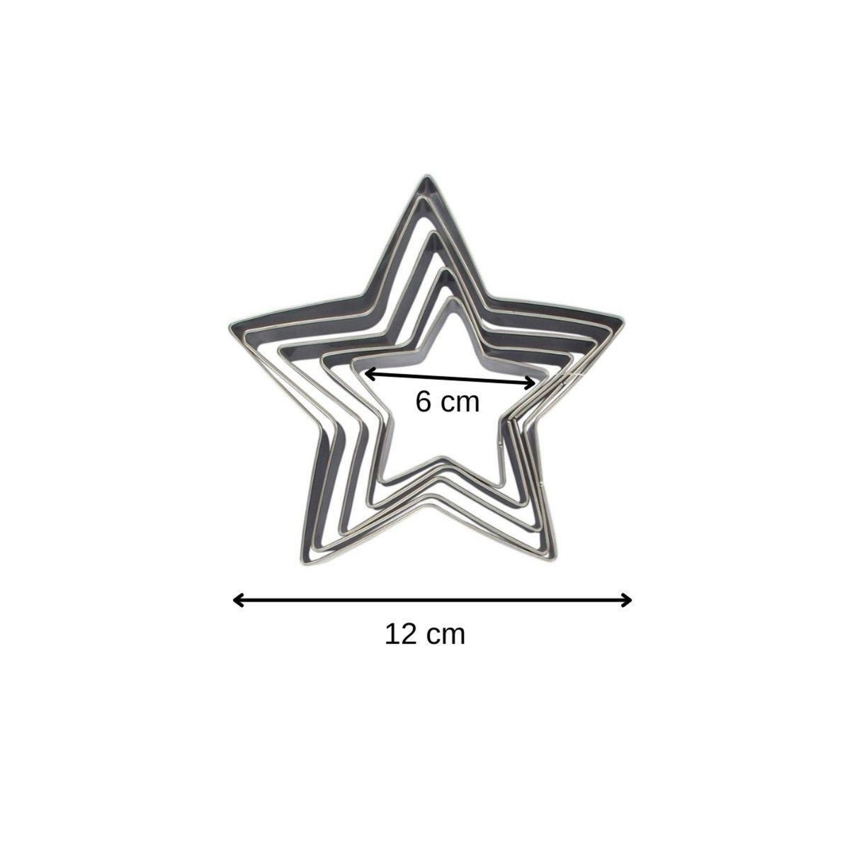 ZENKER Lot de 5 emporte-pièces de Noël en forme d'étoile Zenker Emporte-pièces