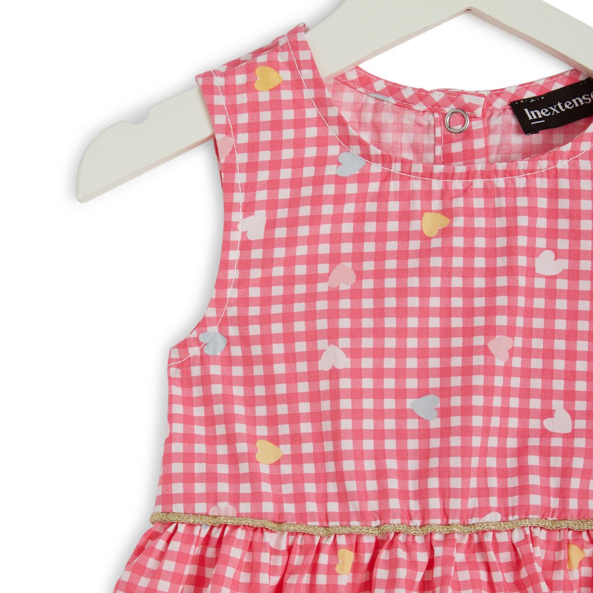 INEXTENSO Robe coeurs en coton bébé fille