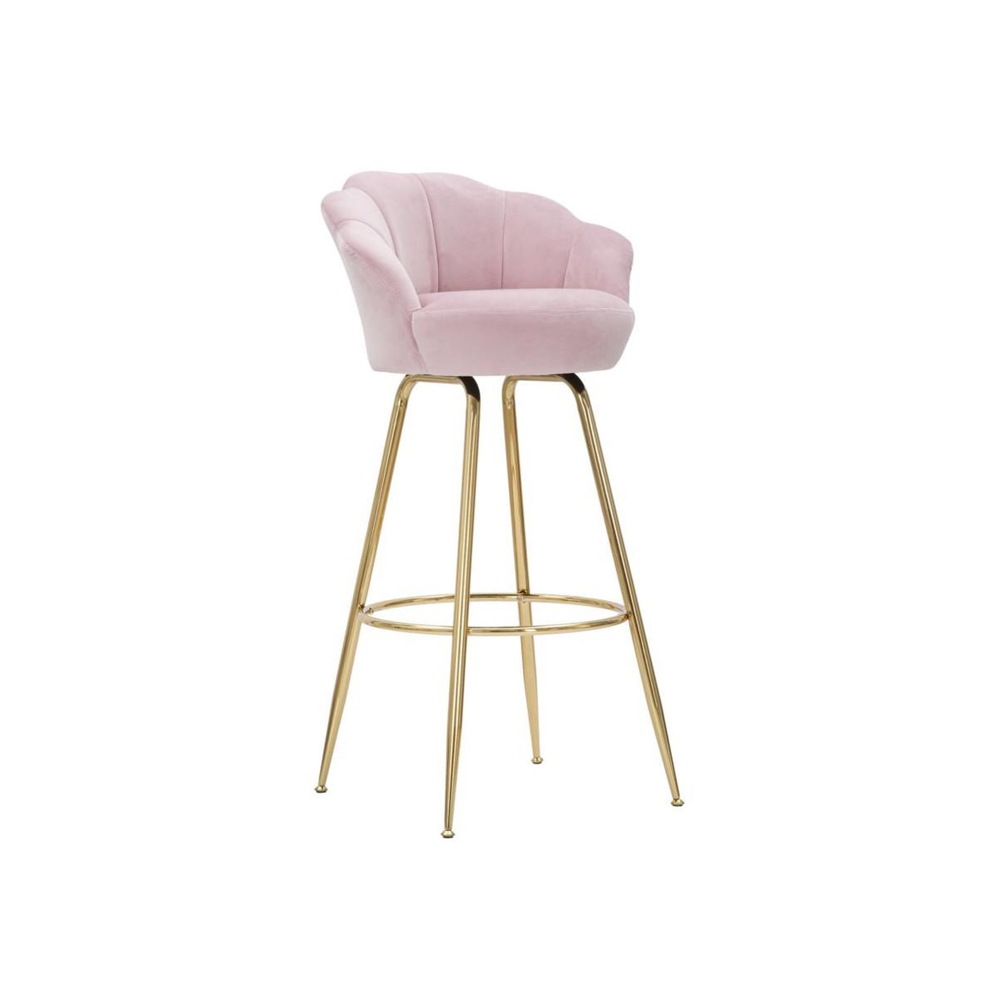 Paris Prix Tabouret de Bar Coquillage  Vienna  110cm Rose & Or