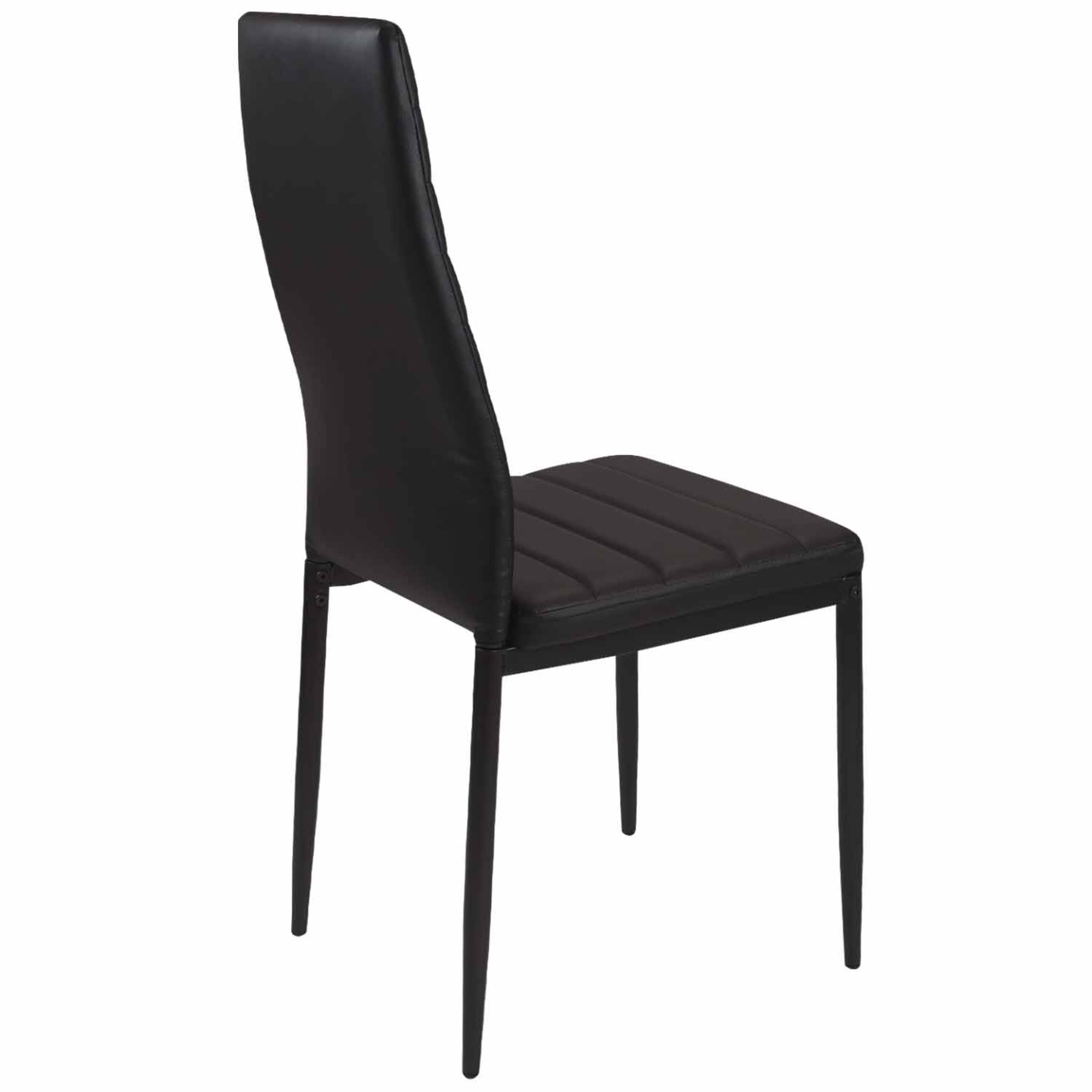 Voir la diapositive 5 : ID MARKET Lot de 6 chaises romane noires pour salle à manger