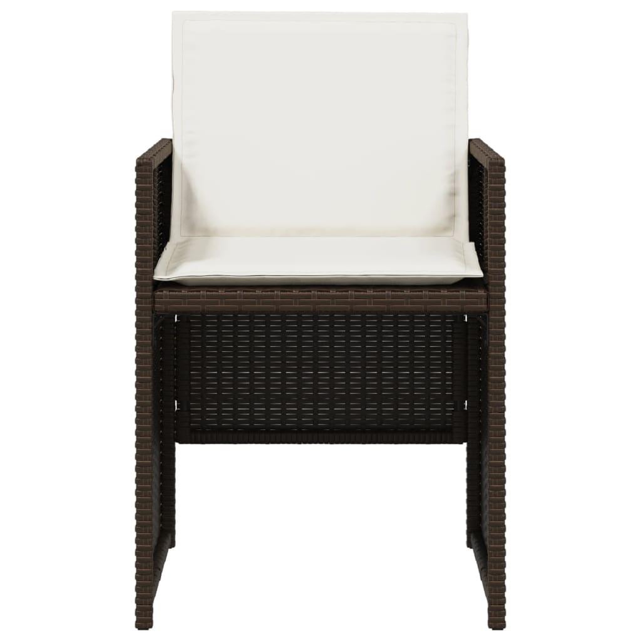 Voir la diapositive 5 : VIDAXL Chaises de jardin avec coussins lot de 4 marron resine tressee
