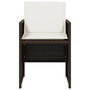 Voir la diapositive 5 : VIDAXL Chaises de jardin avec coussins lot de 4 marron resine tressee