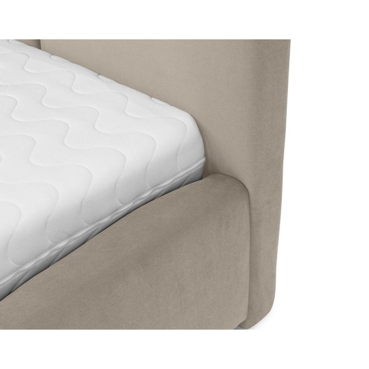 BEST MOBILIER Noa - lit coffre - 180x200 cm - en velours - sommier inclus