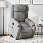 Voir la diapositive 1 : VIDAXL Fauteuil inclinable de massage electrique Gris clair Tissu
