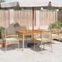 Voir la diapositive 3 : VIDAXL Chaises de jardin coussins lot de 4 beige resine tressee acacia
