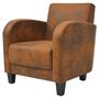 Voir la diapositive 2 : VIDAXL Fauteuil Marron Similicuir daim