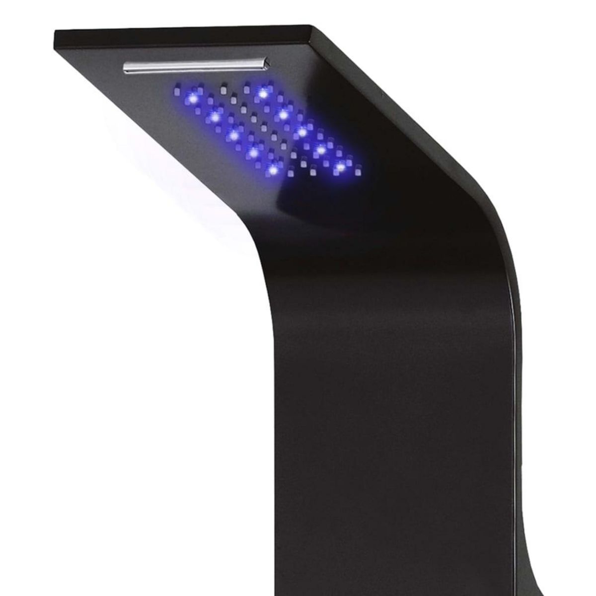 VIDAXL Panneau de douche aluminium 20x44x130 cm noir