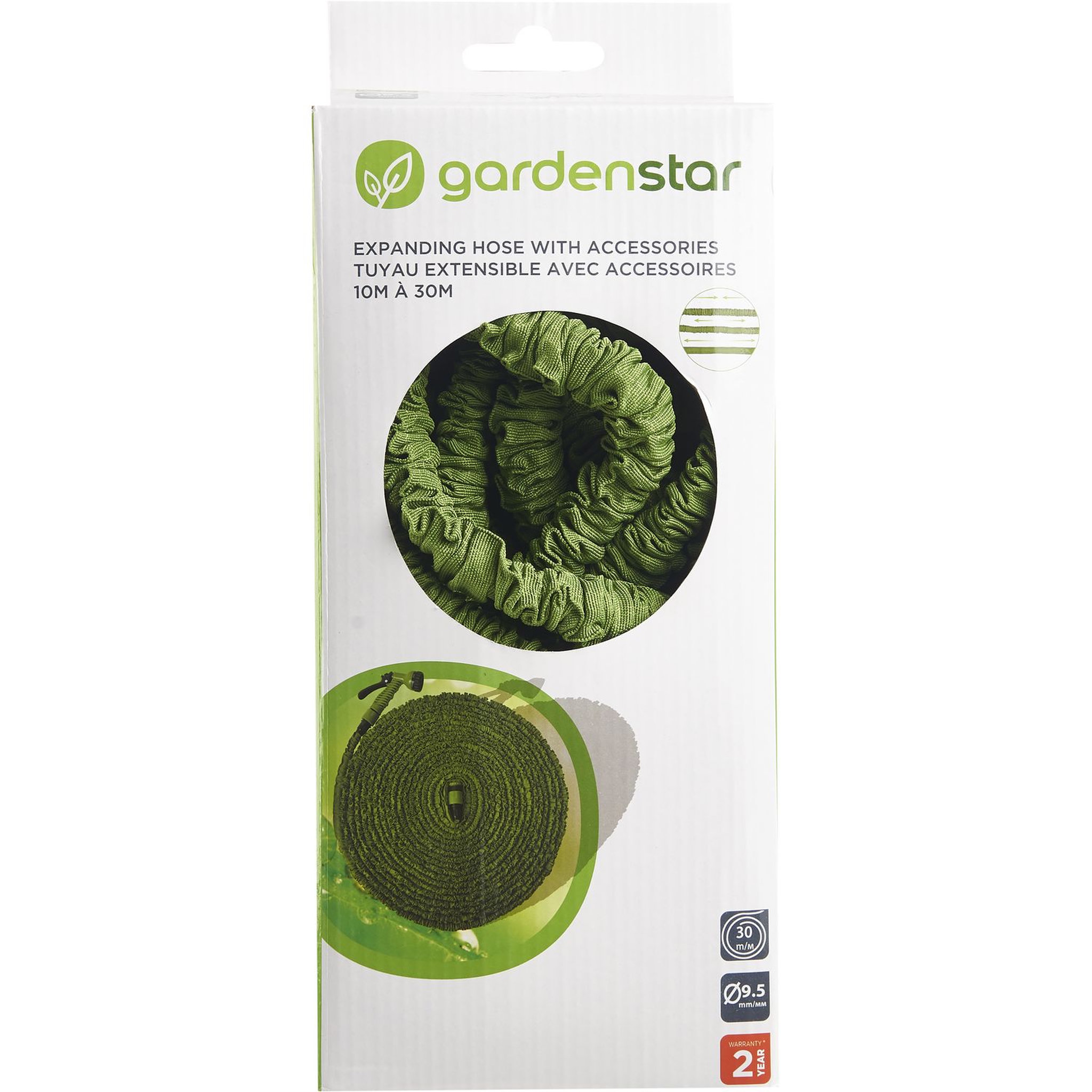 Voir la diapositive 3 : GARDENSTAR Tuyau extensible avec accessoires 10 à 30 m