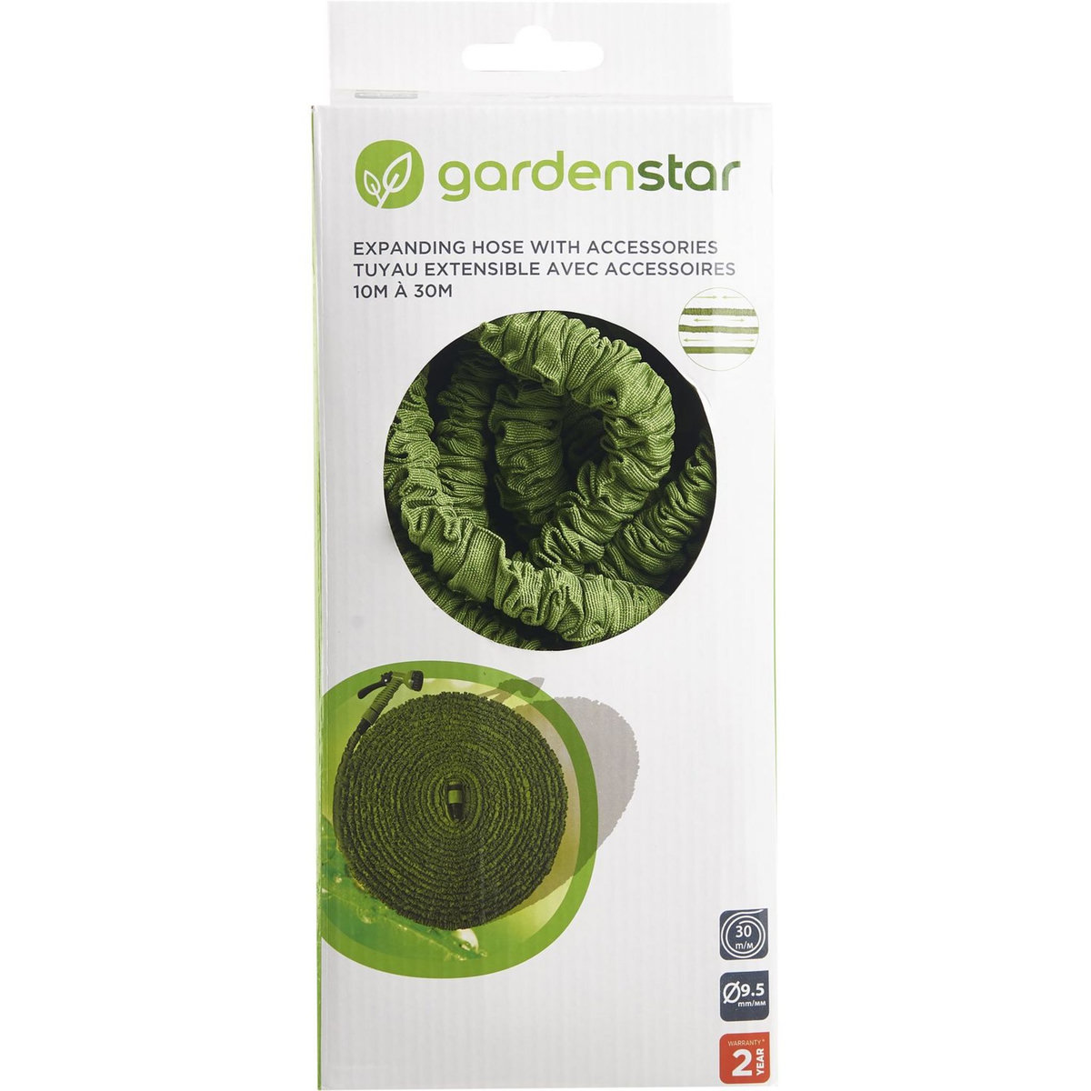 GARDENSTAR Tuyau extensible avec accessoires 10 à 30 m