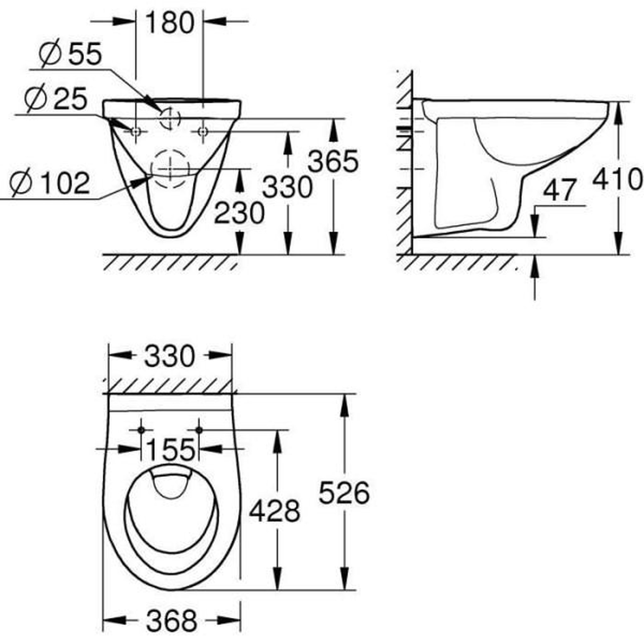 Voir la diapositive 2 : Grohe Grohe - cuvette wc suspendue