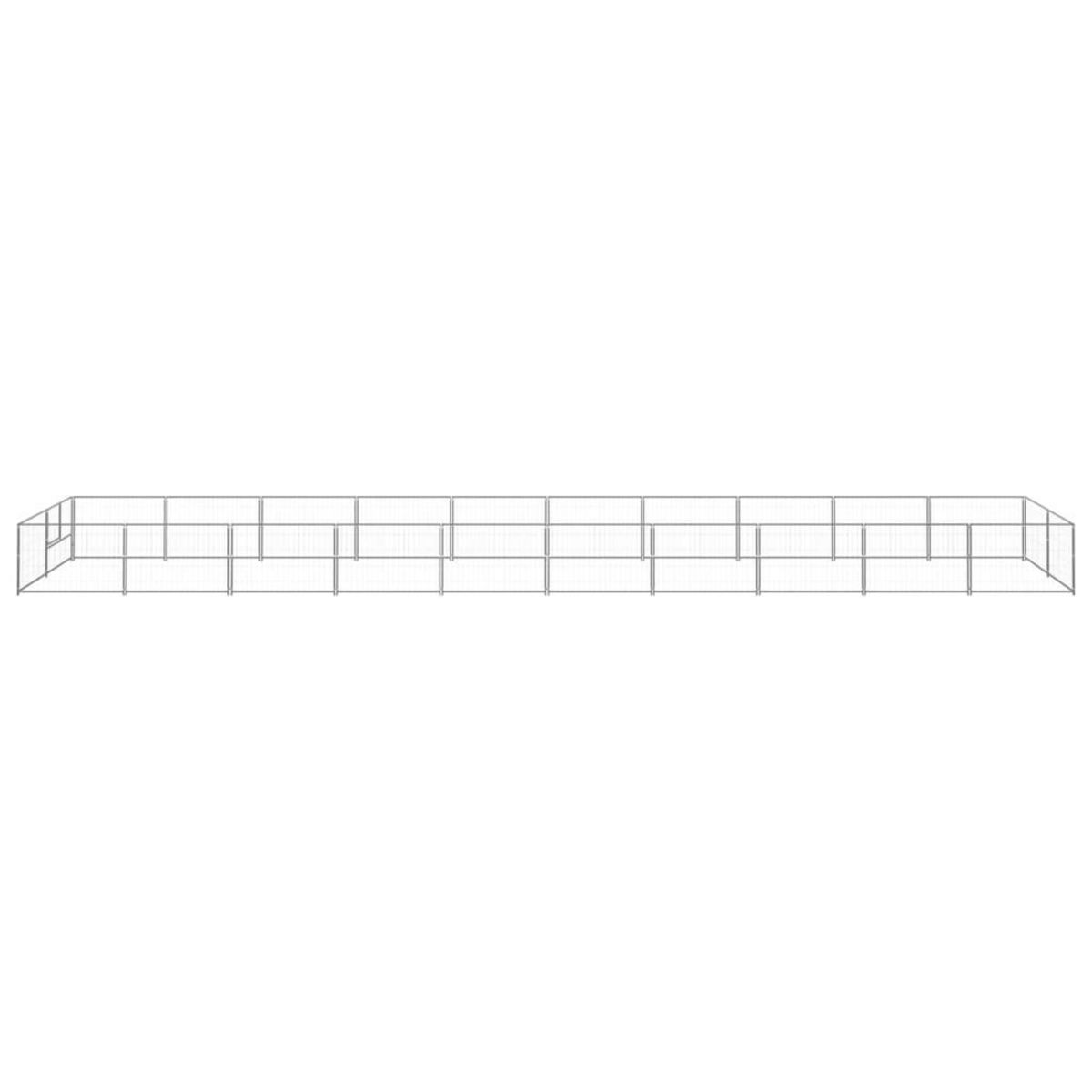 VIDAXL Chenil Argente 20 m² Acier