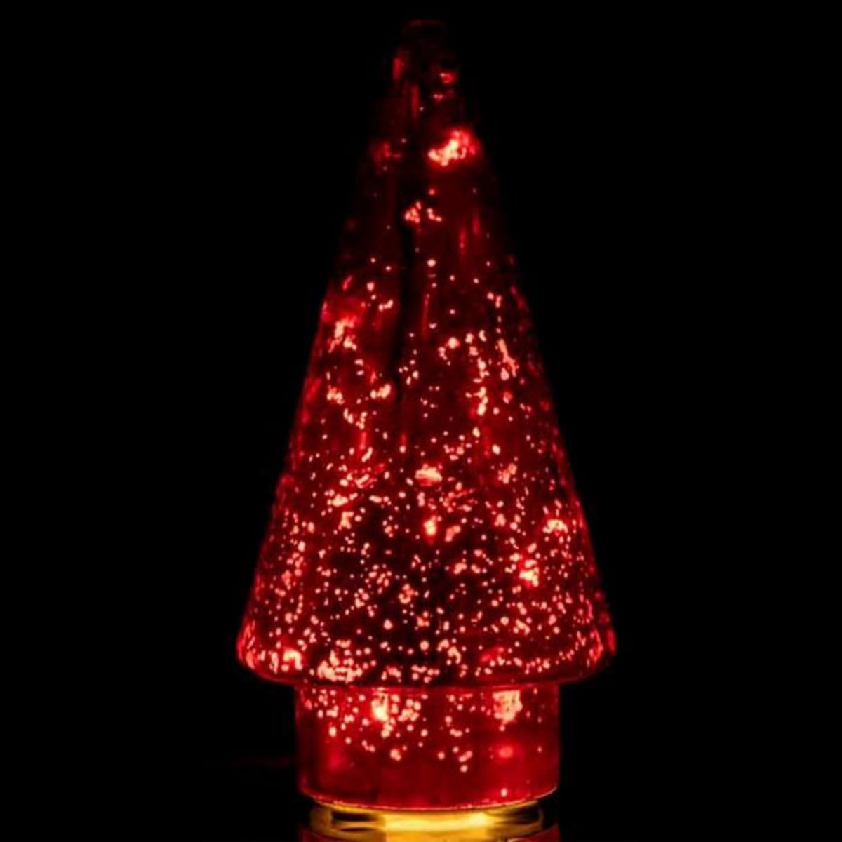 Paris Prix Sapin de Noël en Verre  Led  19cm Rouge
