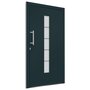 Voir la diapositive 3 : VIDAXL Porte d'entree Aluminium et PVC Anthracite 100x210 cm