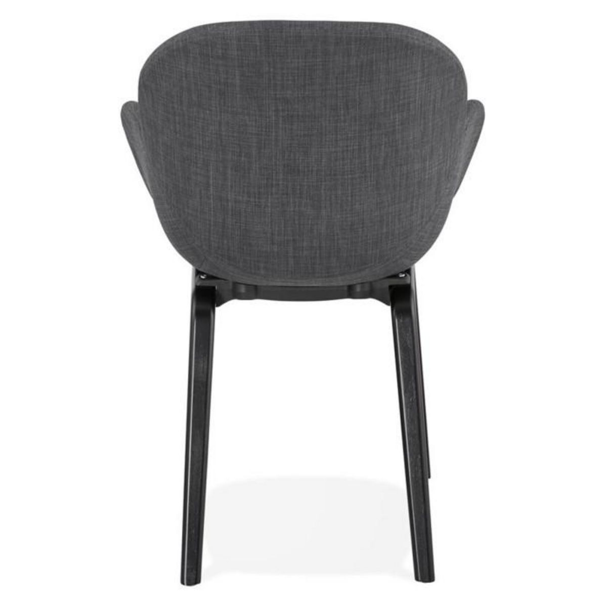 Paris Prix Chaise Design Tissu  Fiano  88cm Gris Foncé & Noir