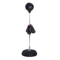 HOMCOM Punching Ball Poire de Vitesse Boxe avec Support Rouge Noir 