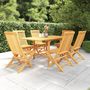 Voir la diapositive 1 : VIDAXL Ensemble a manger de jardin 7 pcs Bois de teck massif