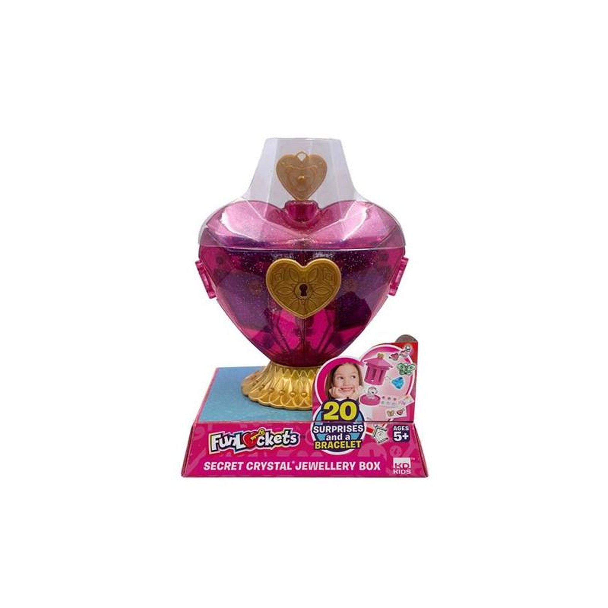 Taldec Jeu d imitation Taldec Funlockets Boîte à bijoux crystal cœur