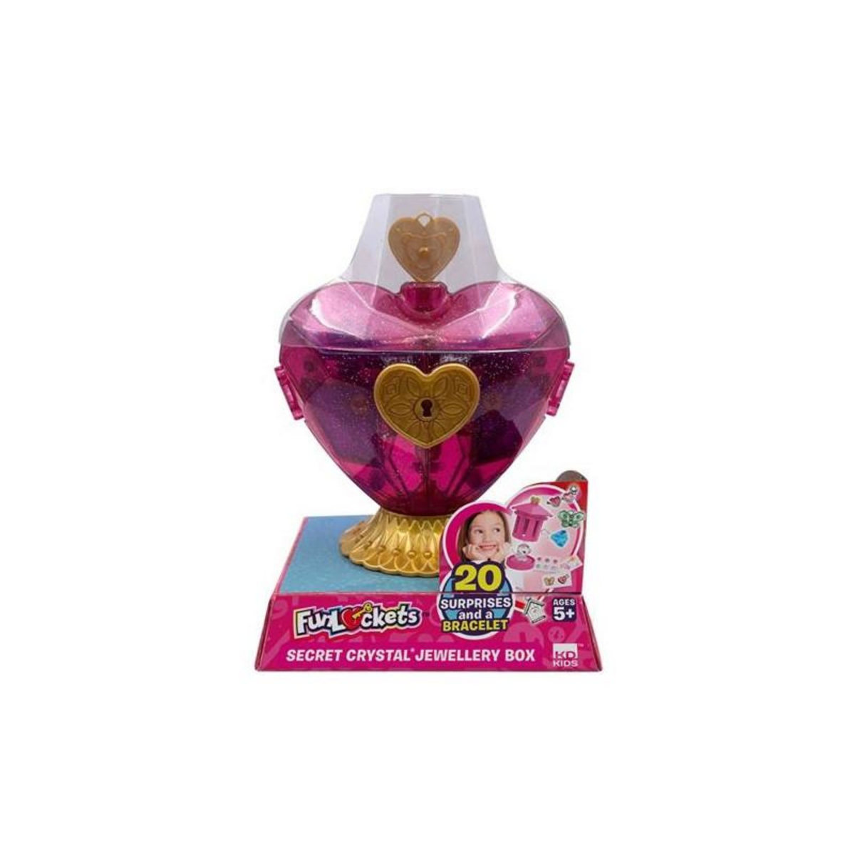 Taldec Jeu d imitation Taldec Funlockets Boîte à bijoux crystal cœur