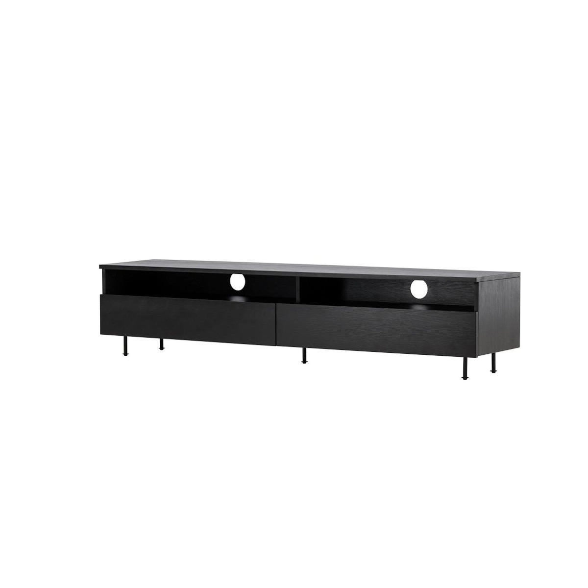 Paris Prix Meuble TV 2 Tiroirs  Navarra  180cm Noir