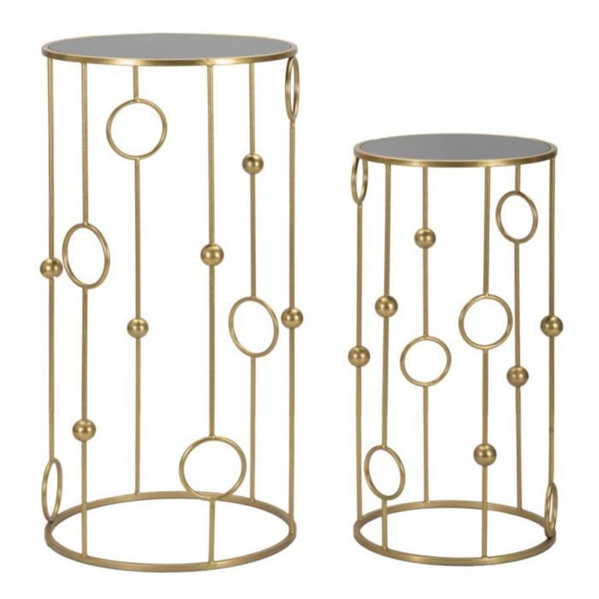 Paris Prix Lot de 2 Tables d'Appoint  Sphère  100cm Or