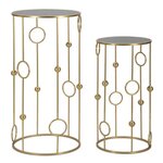 Paris Prix Lot de 2 Tables d'Appoint  Sphère  100cm Or