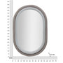Voir la diapositive 6 : Paris Prix Miroir Mural en Velours  Anthony  90cm Gris & Taupe