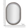 Voir la diapositive 6 : Paris Prix Miroir Mural en Velours  Anthony  90cm Gris & Taupe