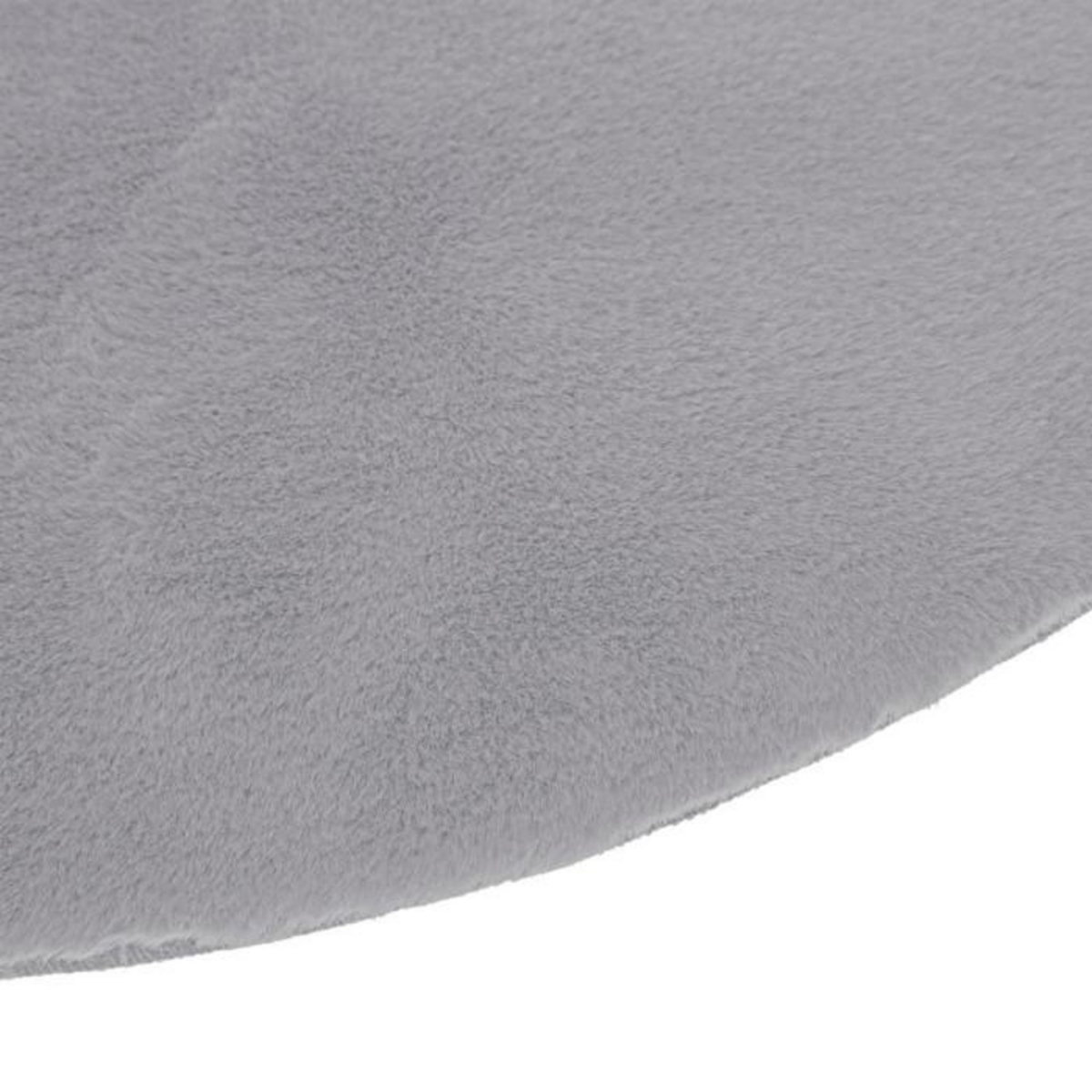 ATMOSPHERA Tapis Rond Imitation Fourrure  Doucea  80cm Gris