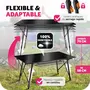 tectake Table de camping pliante Bastian en Aluminium, réglable en hauteur