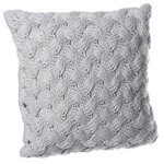 ATMOSPHERA Coussin Déco  Maille  40x40cm Gris
