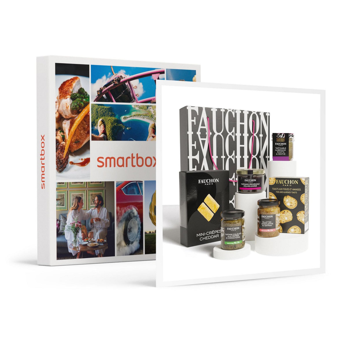 Smartbox Coffret Farandole salée Fauchon : assortiment de délices gourmands livré à domicile - Coffret Cadeau Gastronomie