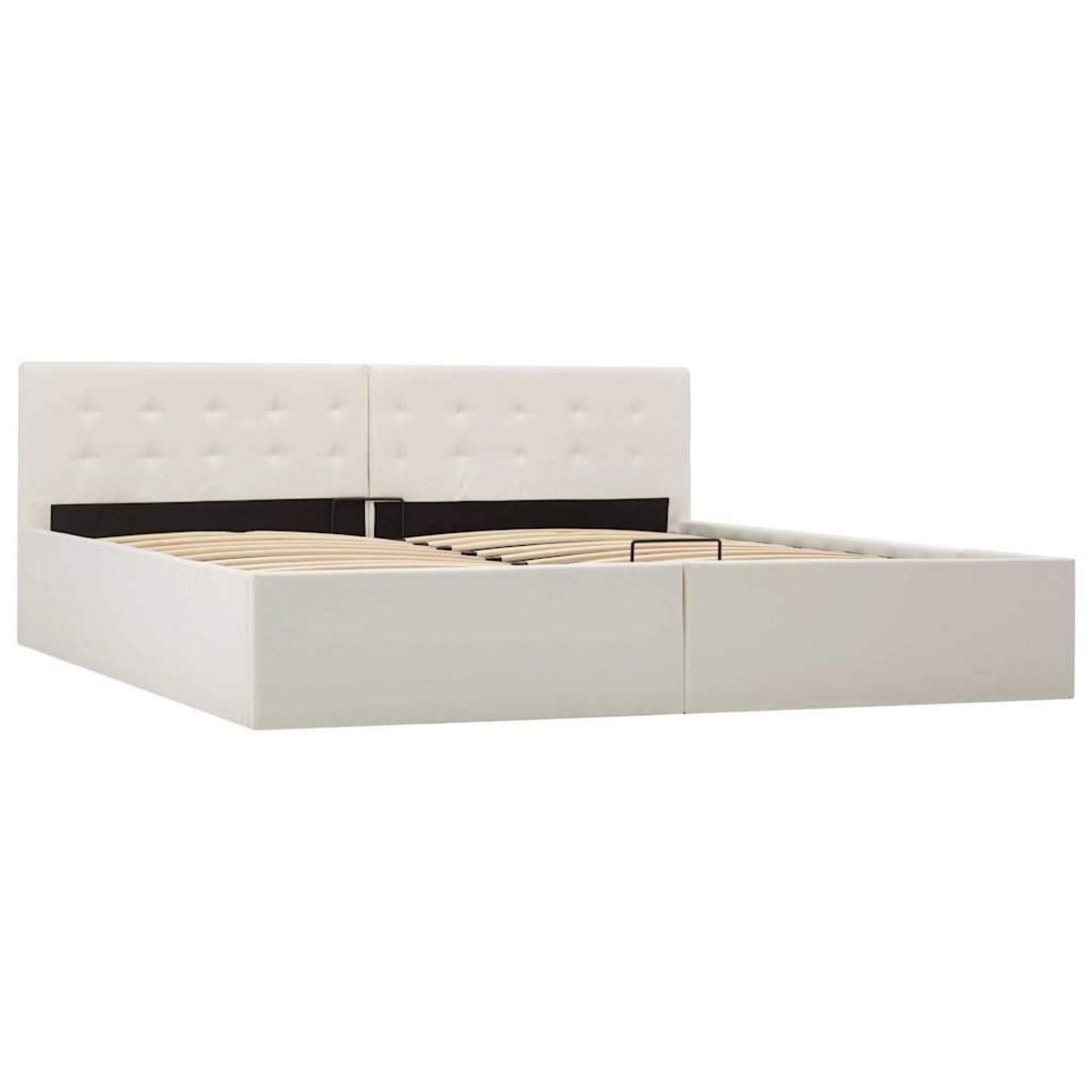 VIDAXL Cadre de lit avec rangement hydraulique 180x200 cm similicuir