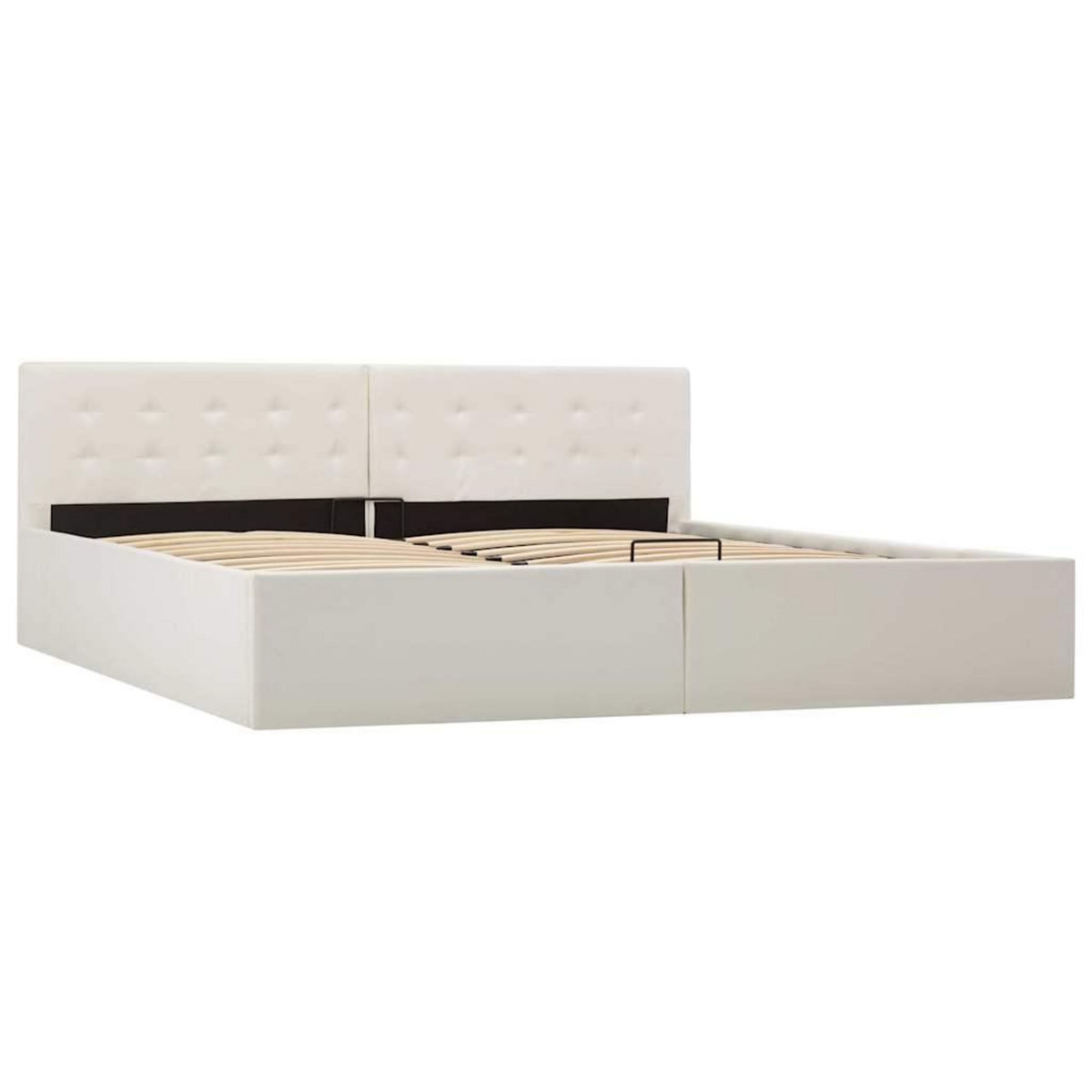 VIDAXL Cadre de lit avec rangement hydraulique 180x200 cm similicuir