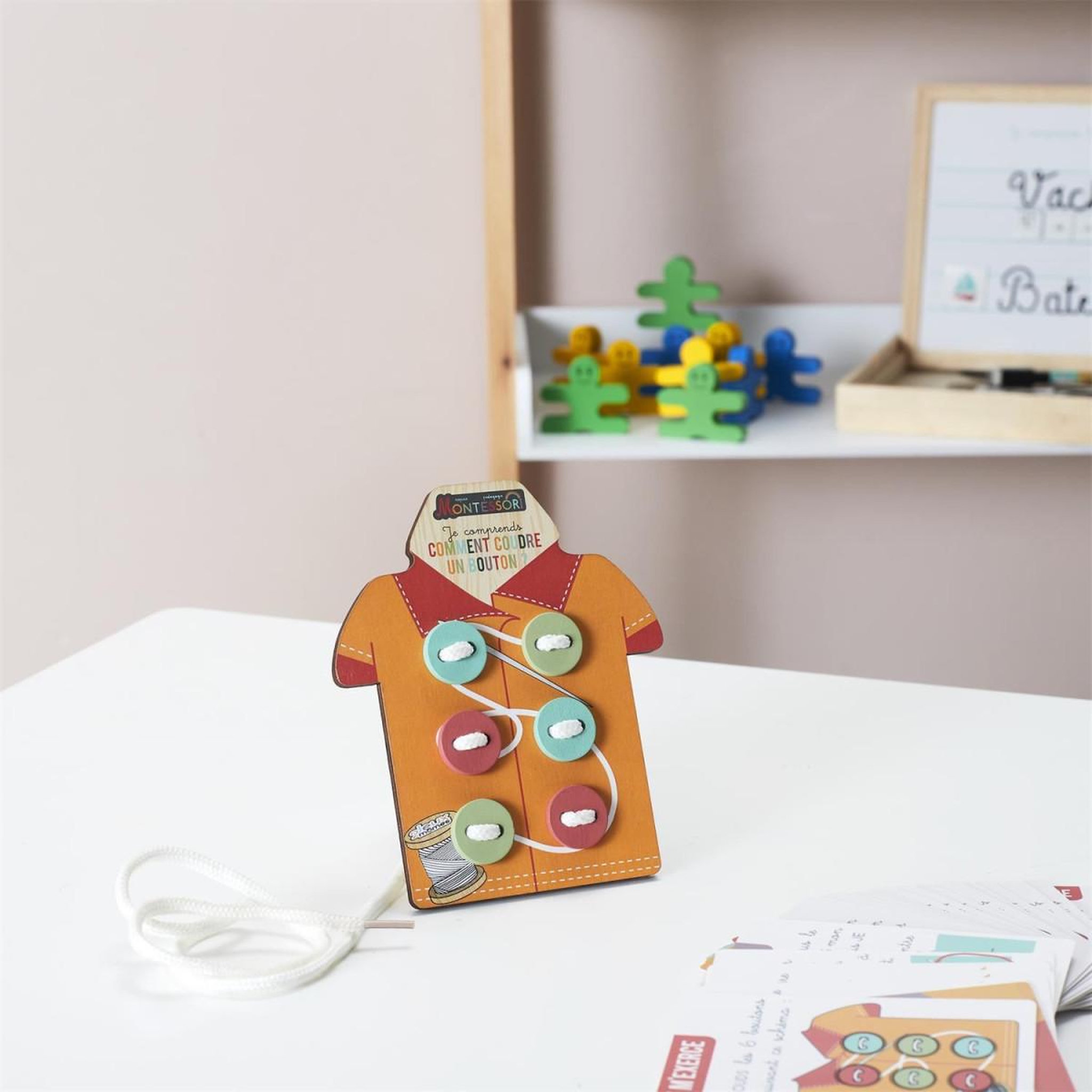 Voir la diapositive 6 : Jeux 2 momes Jeu d'Adresse Boutons  Montessori  14cm Multicolore