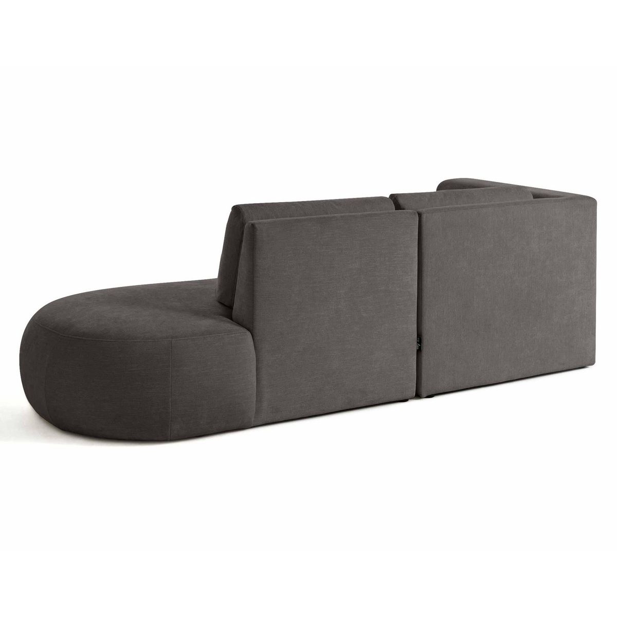 LISA DESIGN Santorini - canapé modulable d'angle gauche + pouf - 4 places - en tissu texturé