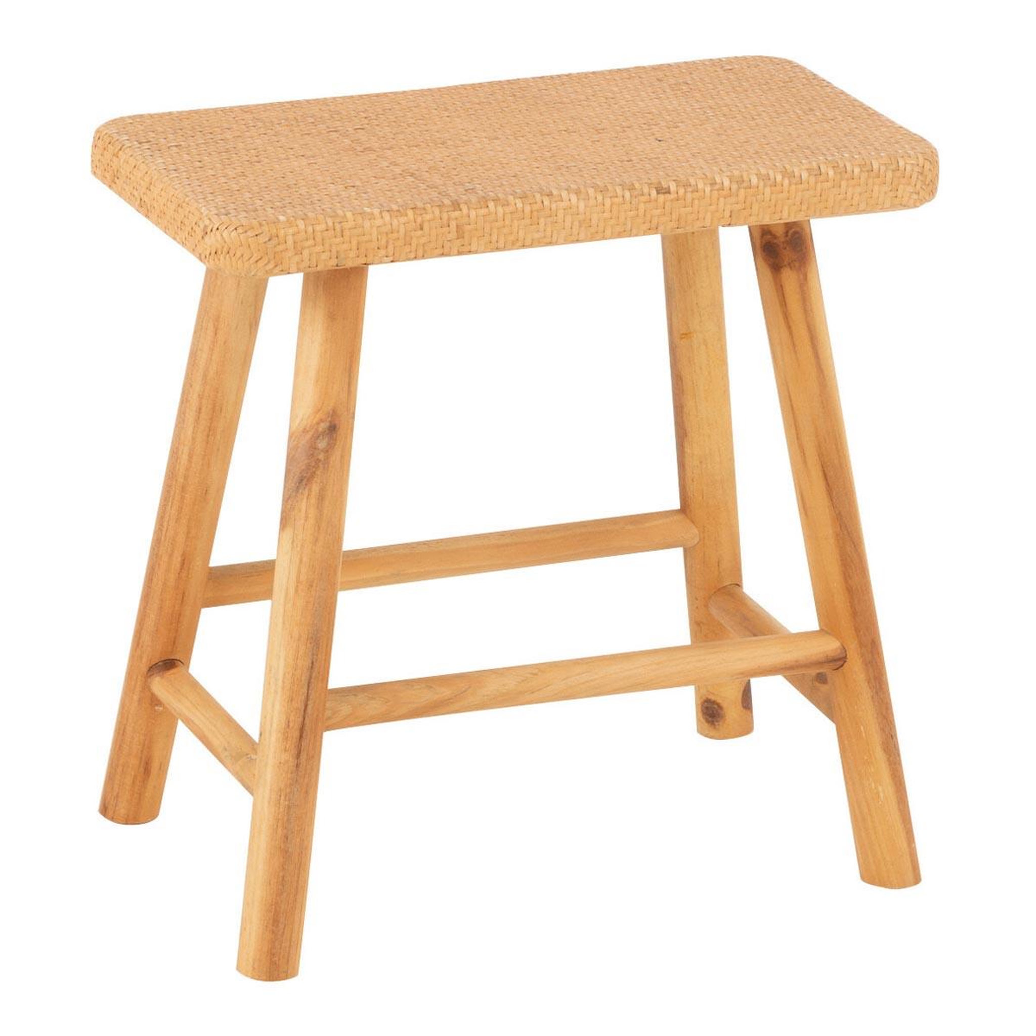 J-LINE Tabouret cannage en rotin  malinda  46cm naturel