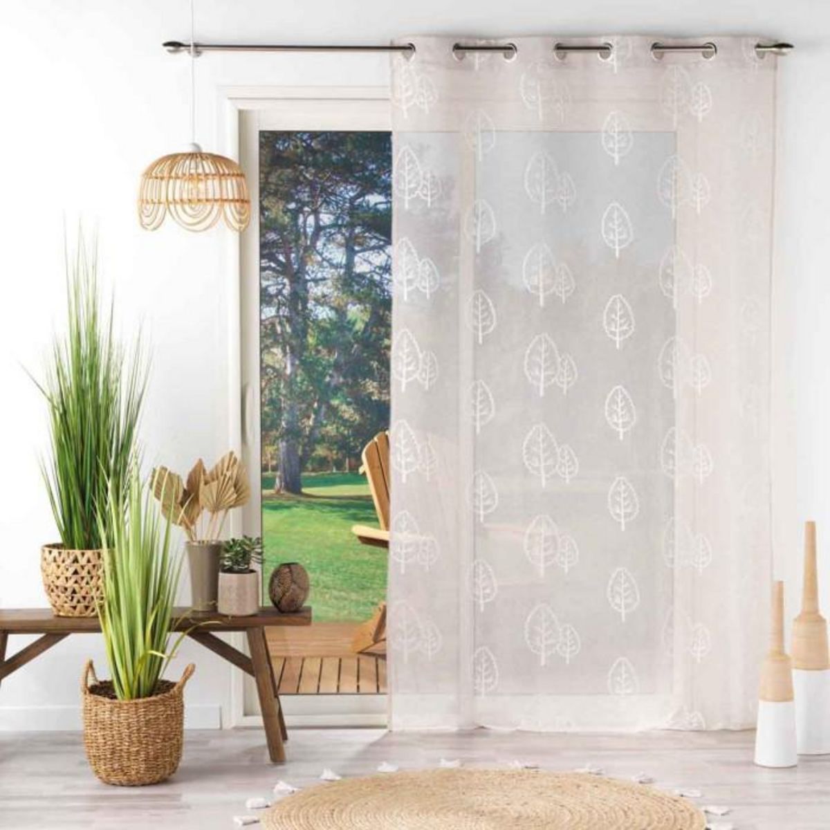 Paris Prix Rideau Voilage à Œillets  Sonata  140x240cm Lin