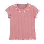 Petit Béguin T-shirt fille Mahonia. Coloris disponibles : Rose