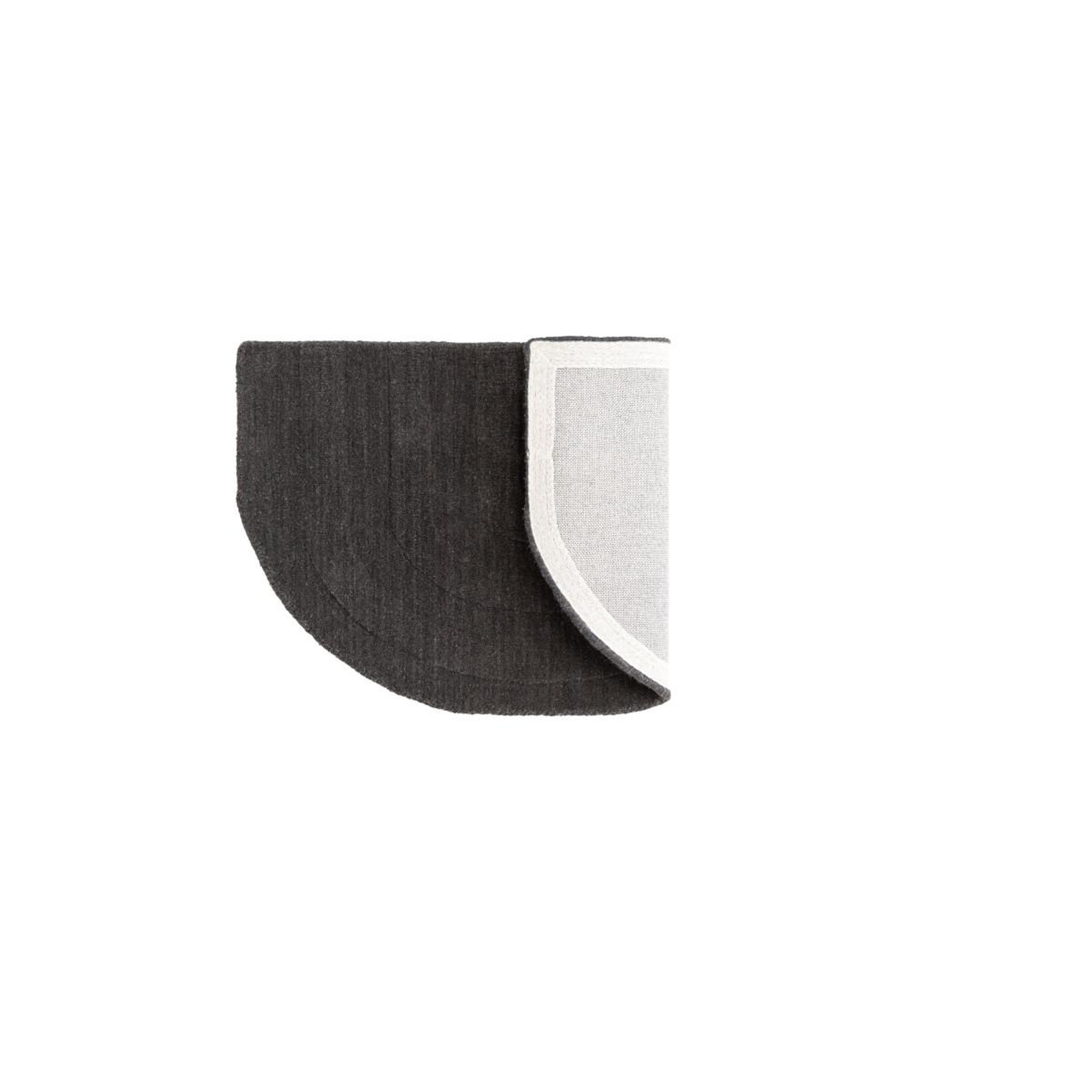 Voir la diapositive 2 : Paris Prix Tapis demi-rond  nora  50x80cm gris