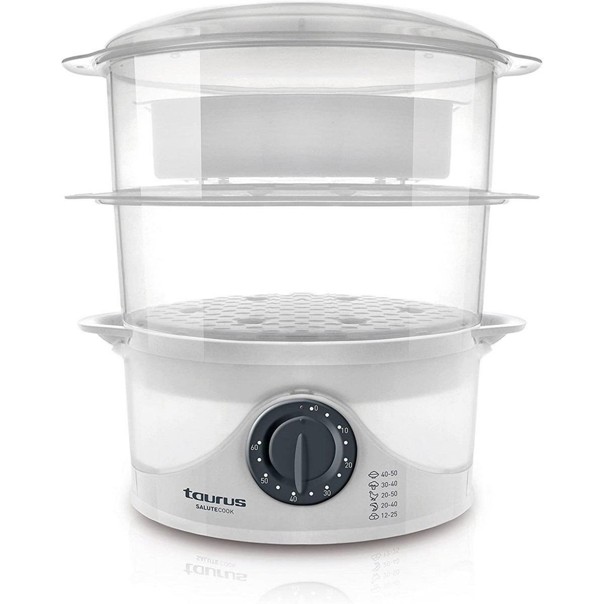 Taurus Cuiseur vapeur 2 paniers 800w blanc - 968116000