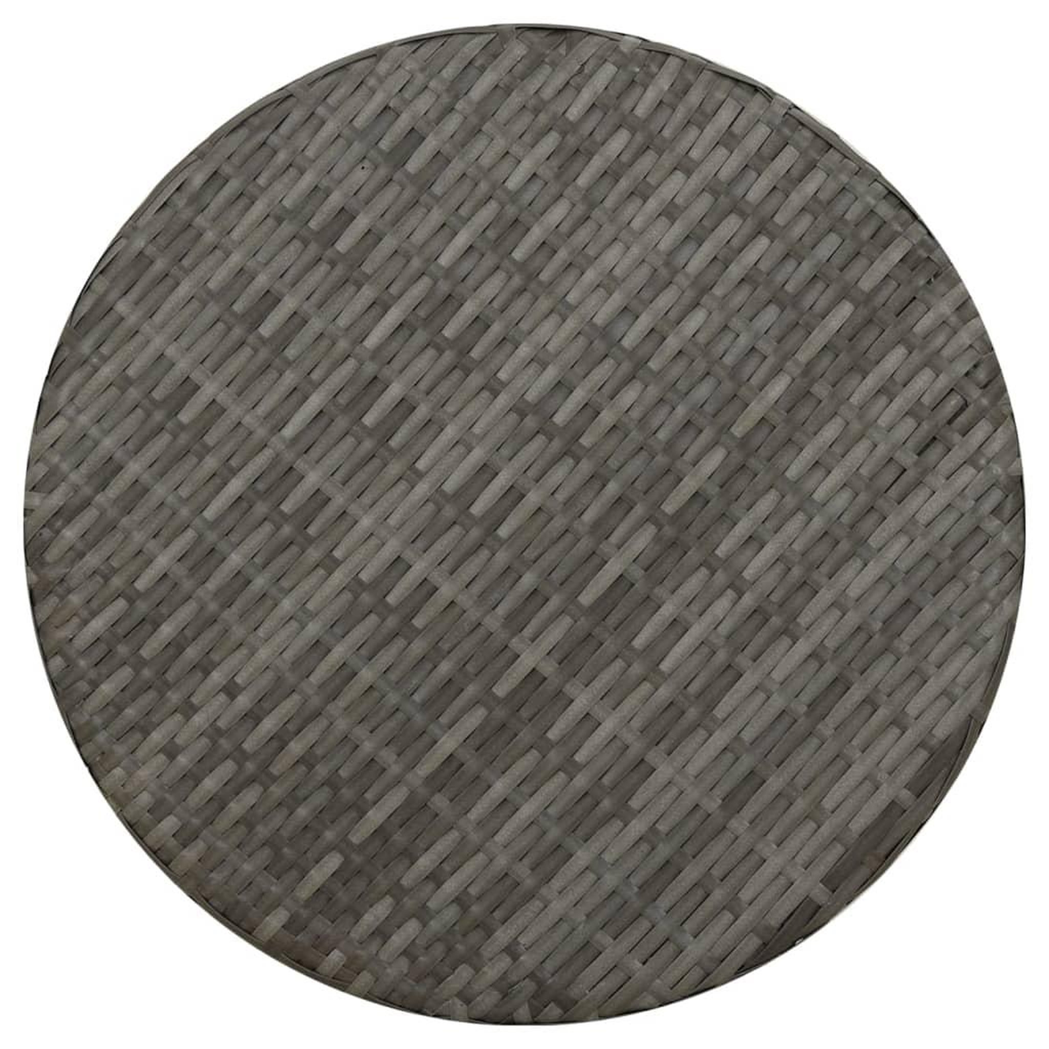 Voir la diapositive 5 : VIDAXL Table a the Gris 45 cm Resine tressee