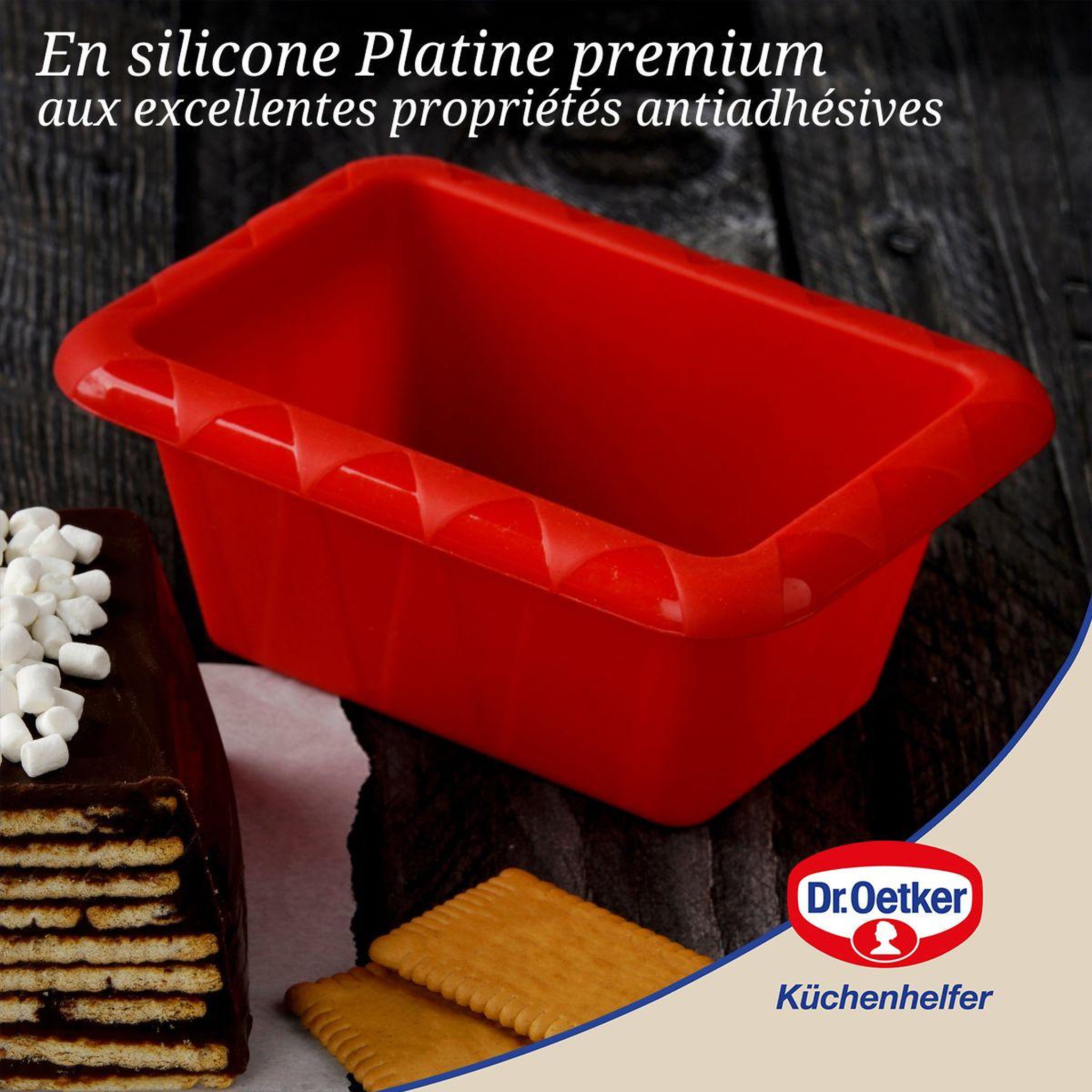 Voir la diapositive 4 : DR.OETKER Petit moule à cake 18cm en silicone dr oetker flexxibel love