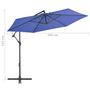 Voir la diapositive 6 : VIDAXL Parasol de jardin en porte-a-faux avec mat en aluminium bleu